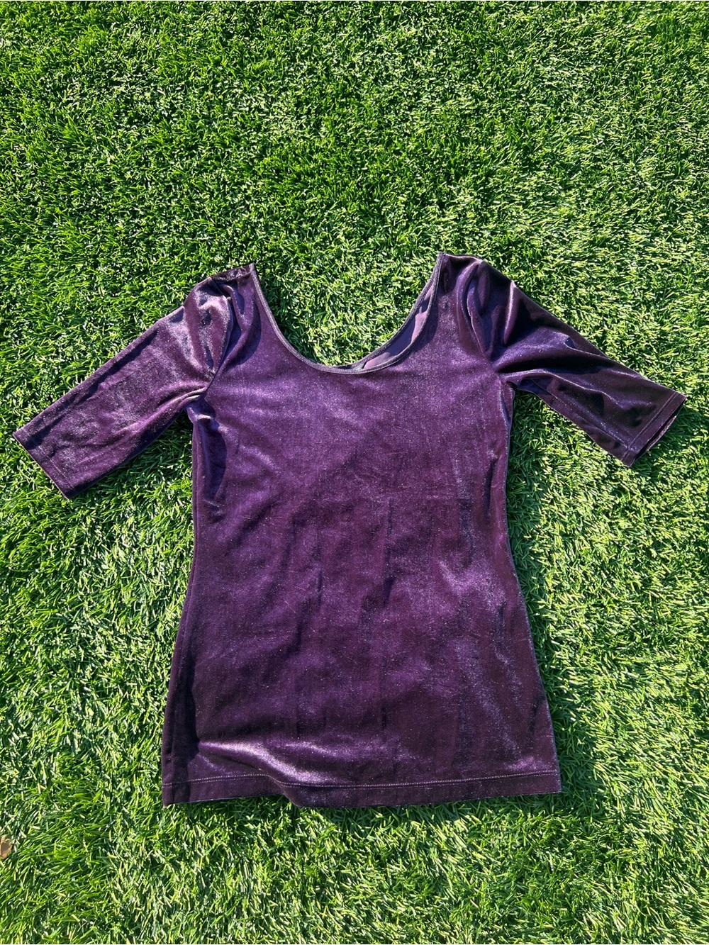 Banana Republic Velvet Scoop Neck Top in Purple